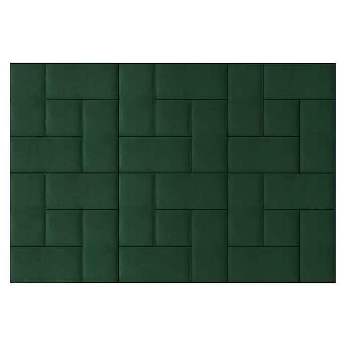 Fllow Deko-Wandpolster Set Velvet A4 - 270 x 150 cm, Grün - Draufsicht