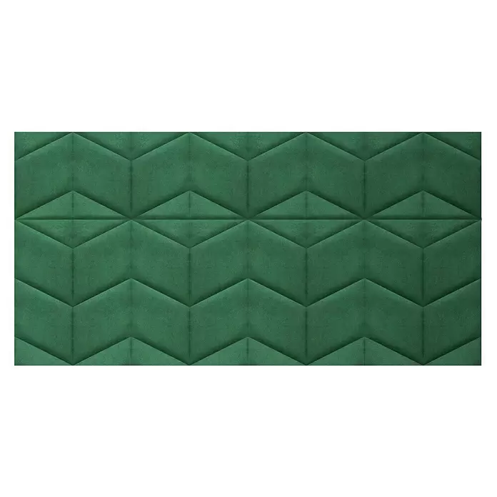 Fllow Deko-Wandpolster Set Velvet C2 - 270 x 150 cm, Grün - Draufsicht