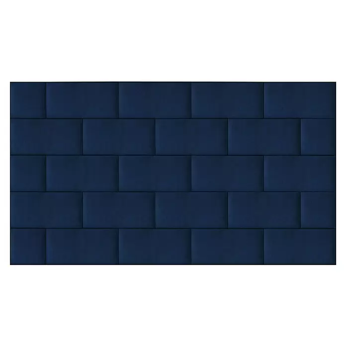Fllow Deko-Wandpolster Set Velvet A1 - 3 x 4 mm, Blau - Draufsicht