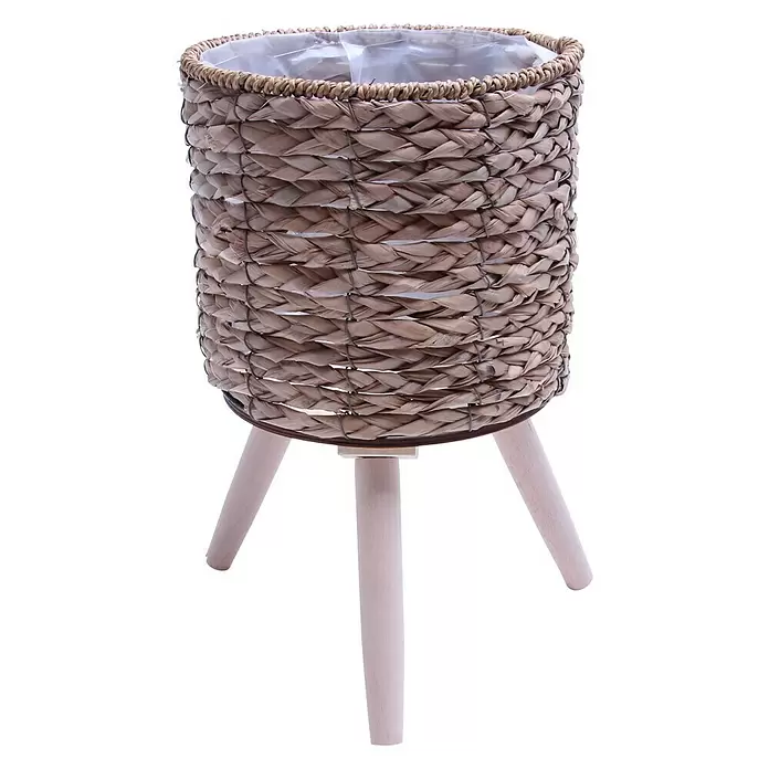 Übertopf rund - Außenmaß (Ø x H): 25 x 37 cm, Natur, Naturmaterialien - Vorderansicht