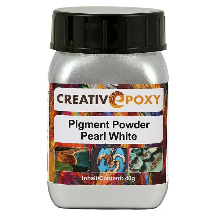 CreativEpoxy Pigment Powder - Metallic PerlWhite, 40 g - Vorderansicht