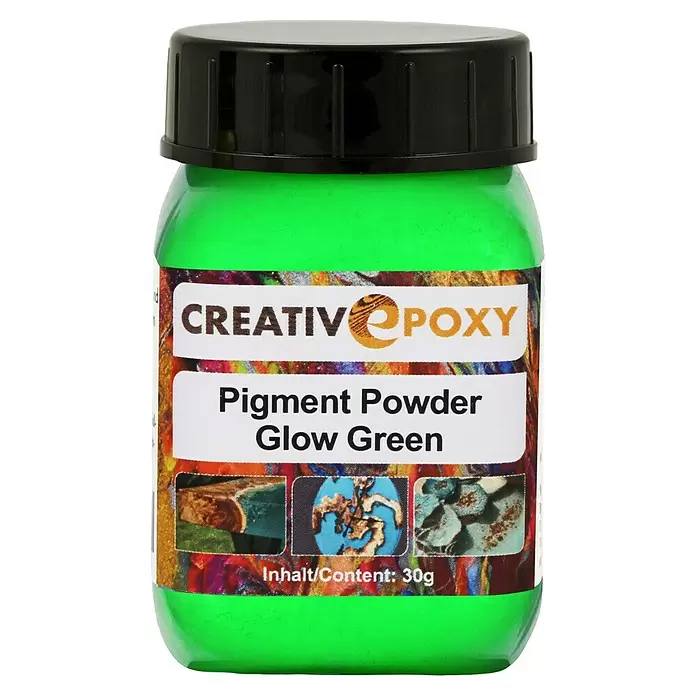 CreativEpoxy Pigment Powder - Glow Green, 30 g - Vorderansicht