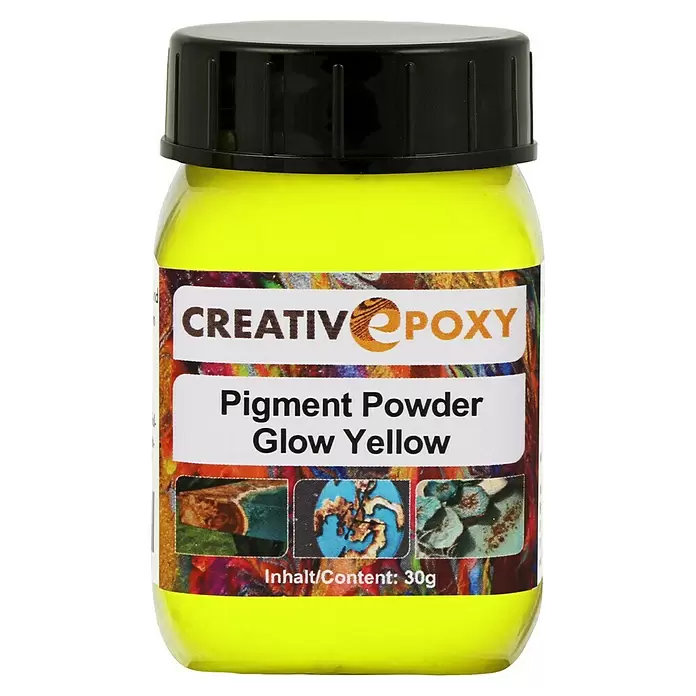 CreativEpoxy Pigment Powder - Glow Yellow, 30 g - Vorderansicht