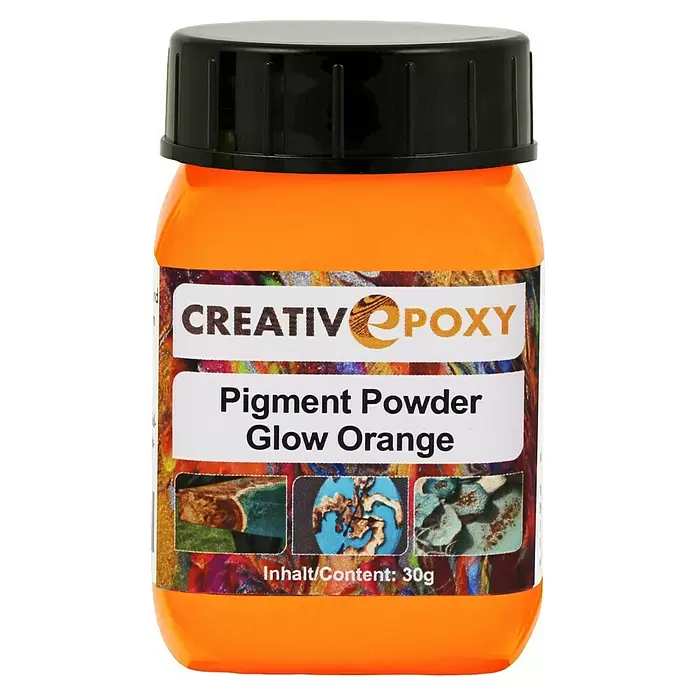 CreativEpoxy Pigment Powder - Glow Orange, 30 g - Vorderansicht