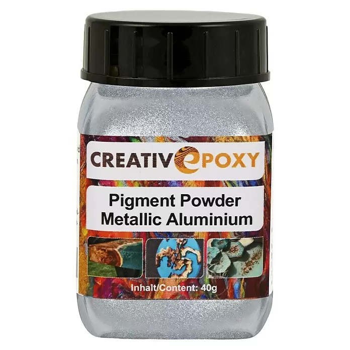 CreativEpoxy Pigment Powder - Metallic Aluminium, 40 g - Vorderansicht