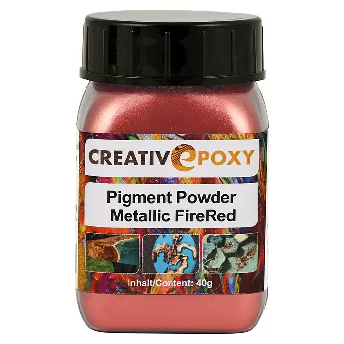 CreativEpoxy Pigment Powder - Metallic FireRed, 40 g - Vorderansicht