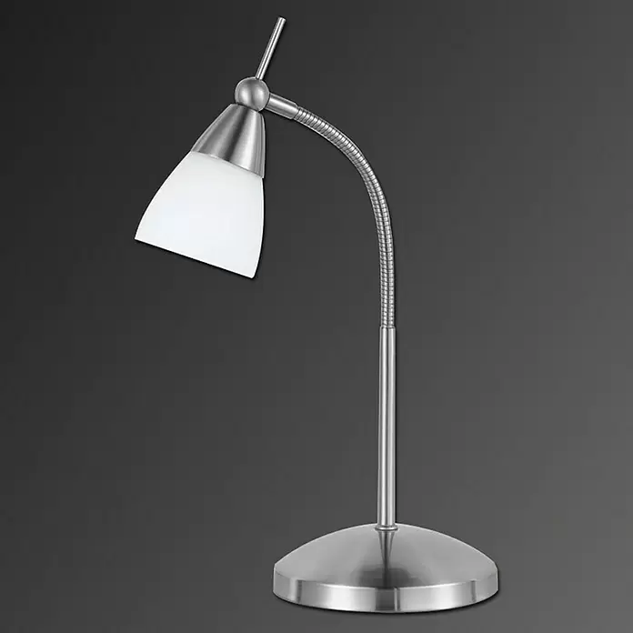 Paul Neuhaus Tischleuchte Pino - 40 W, L x B x H: 14 x 14 x 40 cm, Nickel matt, G9 - Diagonale Ansicht