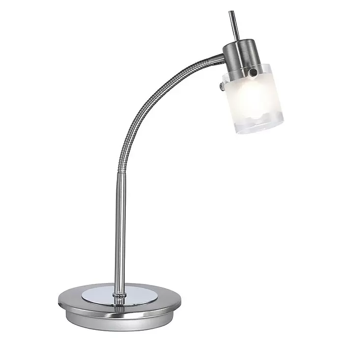 Paul Neuhaus LED-Tischleuchte - 3 W, L x B x H: 32 x 32 x 42 cm, Stahl, Weiß, Warmweiß - Diagonale Ansicht