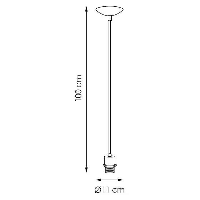 Home Sweet Home Hanglamp - Ø x h: 110 mm x 100 cm, E27 - Blauwdruk