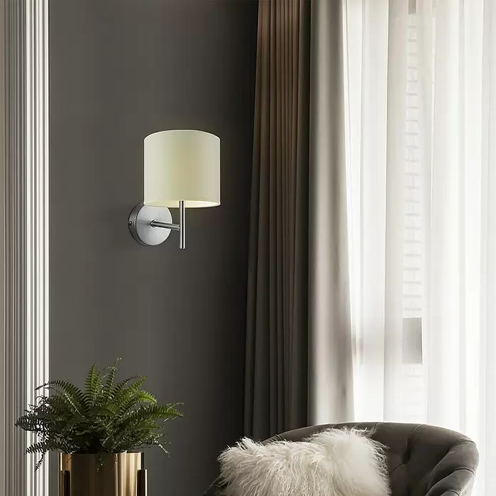 Home Sweet Home Wandlamp Mati - 40 W, l x b x h: 12 x 10 x 18 cm, Mat staal, E27 - Sfeeropname