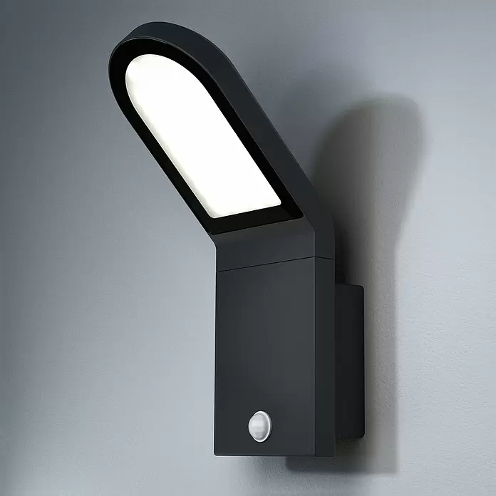 Ledvance LED-Sensor-Außenwandleuchte Wall - 12 W, L x B x H: 16,8 x 10 x 27,3 cm, Warmweiß - Stimmungsaufnahme