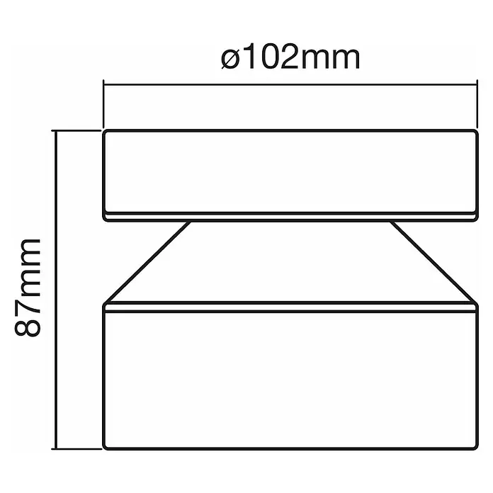 Ledvance LED-Außenwandleuchte Ceiling - 6 W, Edelstahl, IP44 - Skizze