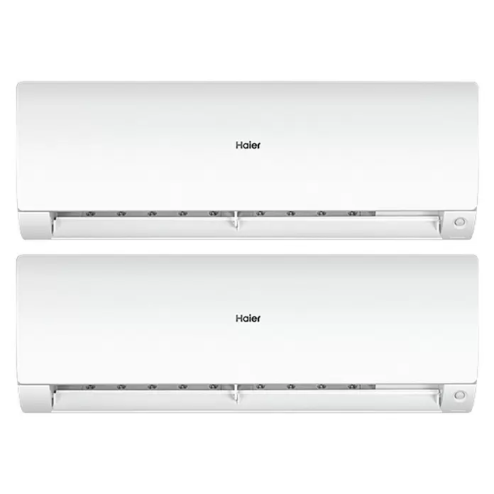 Haier Aire acondicionado Inverter Flexis plus 2 x 1 - Potencia frigorífica máx. por unidad en BTU/h: 11.942 BTU/h, Potencia calorífica máx. por equipo en BTU/h: 14.330 BTU/h, Específico para: Espacios hasta 50 m², Blanco - Vista frontal
