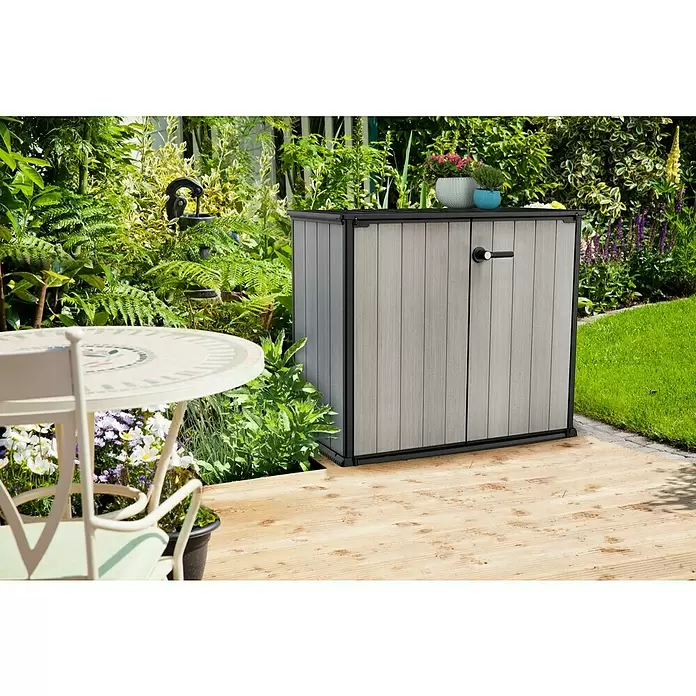Keter Armario para jardín Patio Store - Plástico, Gris - Foto ambiente