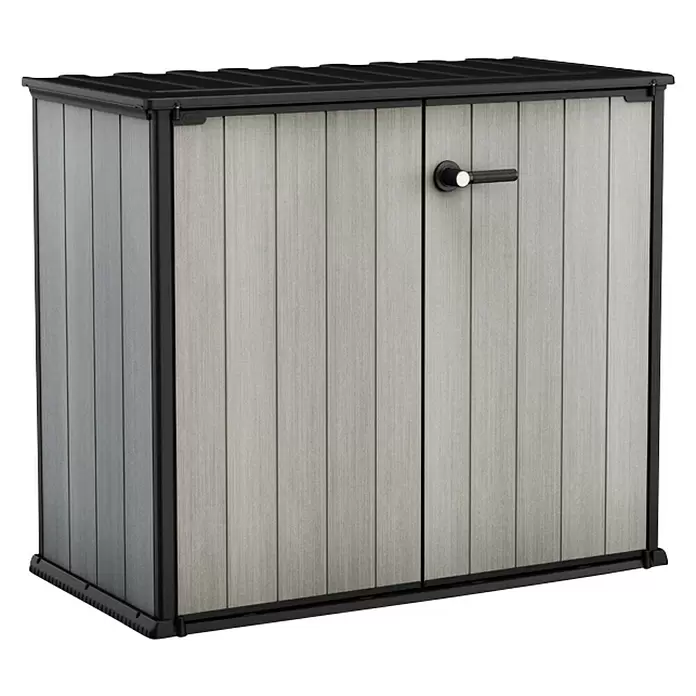 Keter Armario para jardín Patio Store - Plástico, Gris - Vista angular