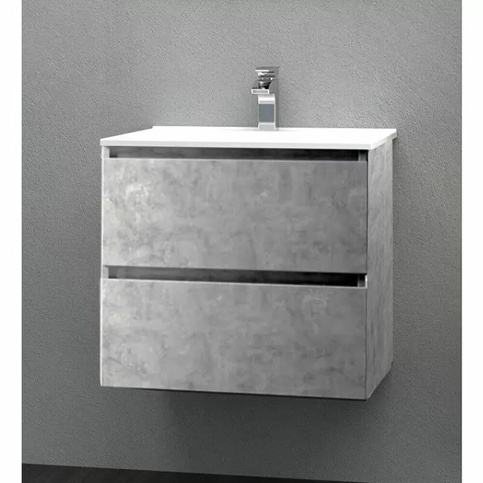 Kupaonski ormarić ispod umivaonika - Š x V: 61 x 55,5 cm, Sive boje - Živopisni prikaz