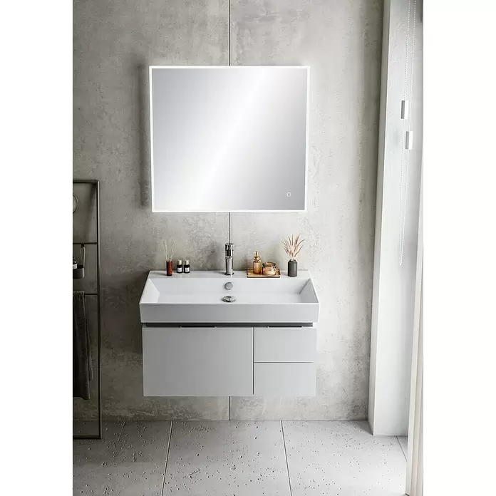 Riva Tape Einbauwaschbecken - 85 x 45,5 cm, Keramik, Weiß - Stimmungsaufnahme