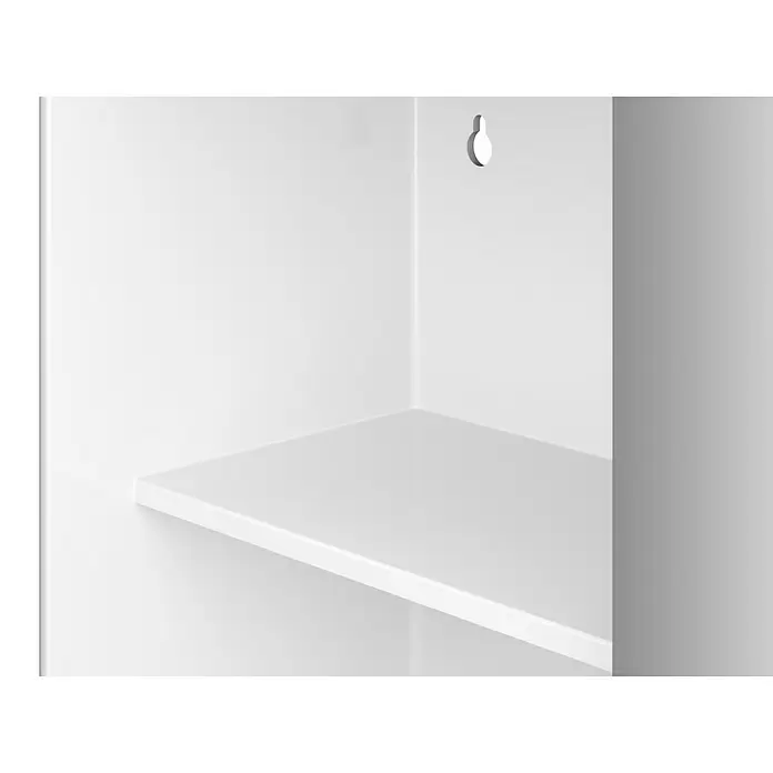 Jokey Spiegelschrank Lymo - B x H: 58 x 49,5 cm, Ohne Beleuchtung, Kunststoff, Weiß - Detailaufnahme