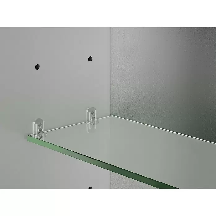 Sieper LED-Spiegelschrank Modena - B x H: 82,5 x 70,2 cm, Mit Beleuchtung, MDF, Silber - Detailaufnahme