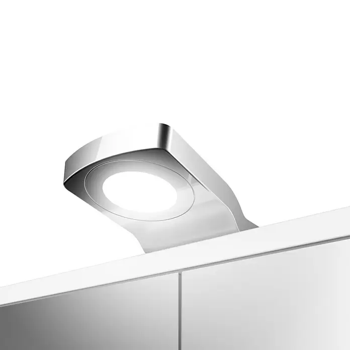 Jokey LED-Spiegelschrank Lena - B x H: 80 x 64 cm, Mit Beleuchtung, MDF, Weiß - Detailaufnahme
