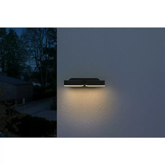 Ledvance LED-Außenwandleuchte Endura Style Mini Spot - 13 W, 100 x 230 x 54 mm, Grau, IP44 - Stimmungsaufnahme
