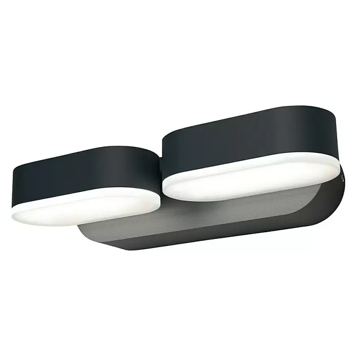 Ledvance LED-Außenwandleuchte Endura Style Mini Spot - 13 W, 100 x 230 x 54 mm, Grau, IP44 - Diagonale Ansicht