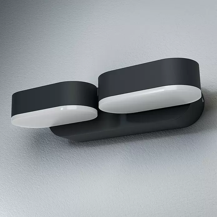 Ledvance LED-Außenwandleuchte Endura Style Mini Spot - 13 W, 100 x 230 x 54 mm, Grau, IP44 - Stimmungsaufnahme