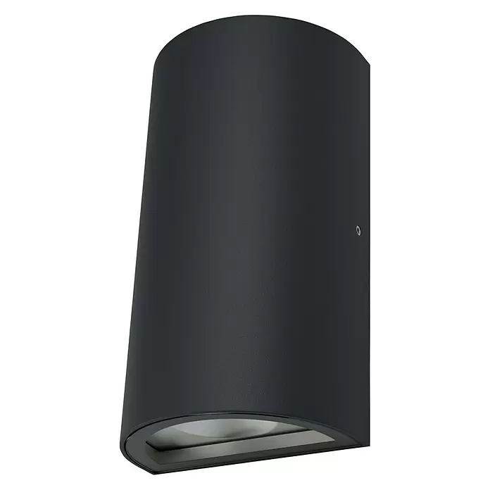 Ledvance LED-Außenwandleuchte Updown - 12 W, 5,5 cm x 9 mm x 16 cm, Anthrazit, IP44 - Diagonale Ansicht