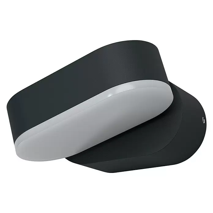 Ledvance LED-Außenwandleuchte Endura Style Mini Spot - 8 W, 100 x 230 x 54 mm, Grau, IP44 - Diagonale Ansicht