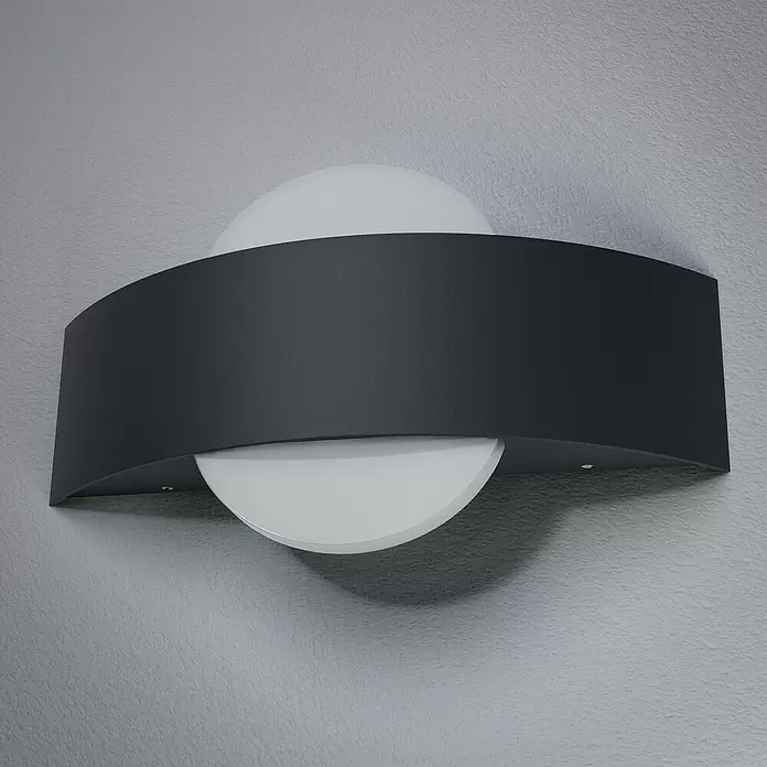Ledvance LED-Außenwandleuchte Shield rund - 11 W, 6 x 24 x 14,2 cm, IP44 - Stimmungsaufnahme
