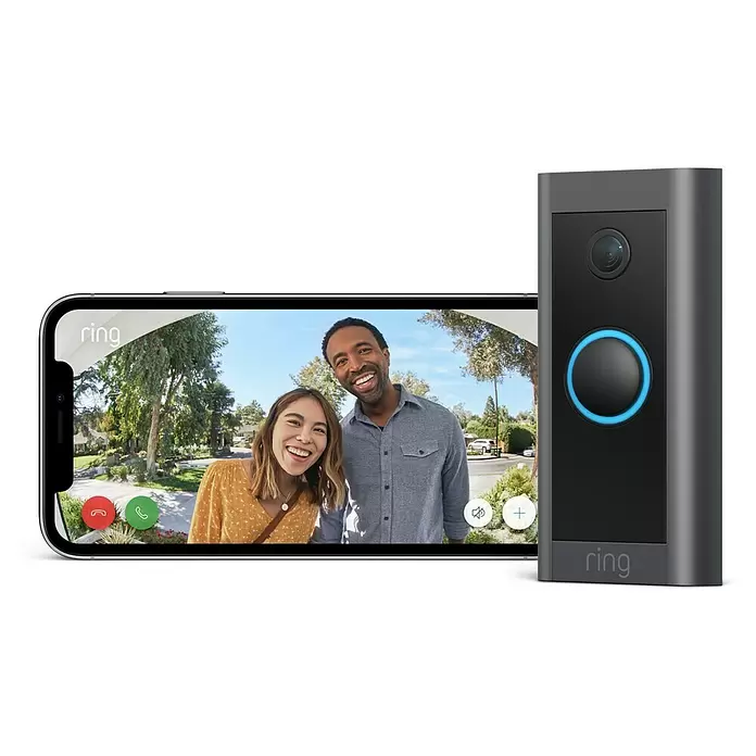 Ring Türklingel mit Kamera Doorbell Wired - 1.920 x 1.080 Pixel (Full HD), Schwarz - Vorderansicht