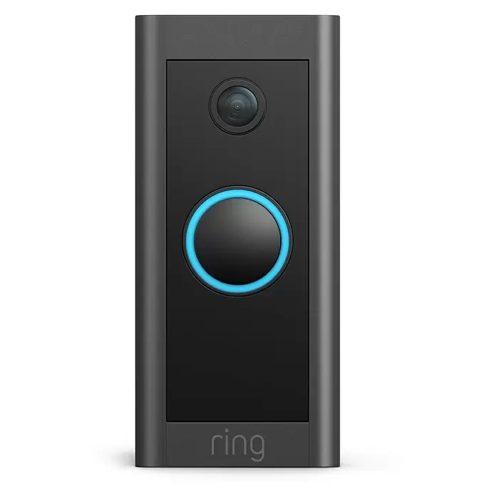 Ring Türklingel mit Kamera Doorbell Wired - 1.920 x 1.080 Pixel (Full HD), Schwarz - Vorderansicht