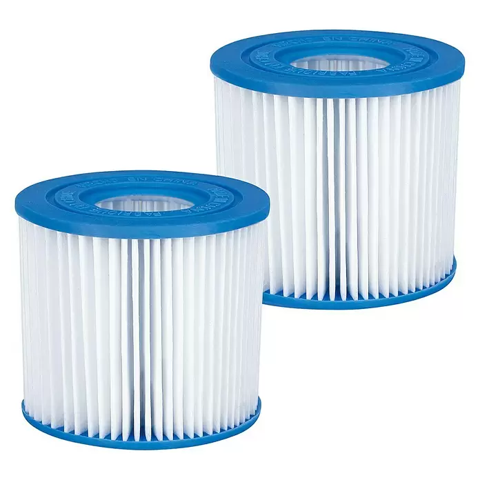 Filterkartusche Typ D - Inhalt: 2 Stk., Außendurchmesser: 10,5 cm, Höhe: 9,5 cm - Diagonale Ansicht