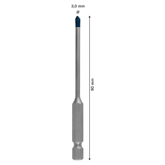 Bosch Professional Expert Broca multiuso CYL-9 MultiConstruction - Ø x L: 10 x 120 mm, Longitud de trabajo: 80 mm - Dibujo técnico