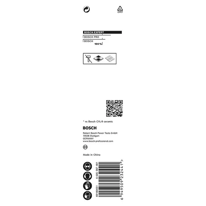 Bosch Professional Expert Taladro de baldosas HEX-9 HardCeramic - Diámetro: 8 mm, 1 ud.