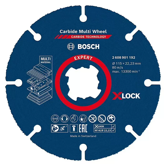 Bosch Professional X-Lock Juego de discos de corte - Diámetro: 115 mm, 2 pzs. - Vista frontal