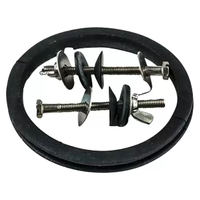 Roca Kit de fijación para tanque y taza - Acero inoxidable, Apto para: Montaje en WC - Vista angular