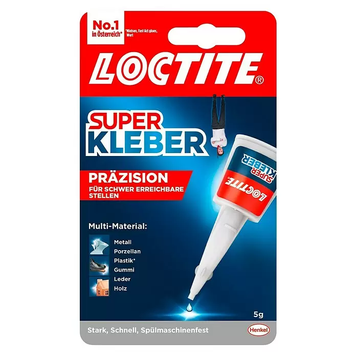 Loctite Sekundenkleber Präzision - 5 g, Tube, Flüssig - Vorderansicht