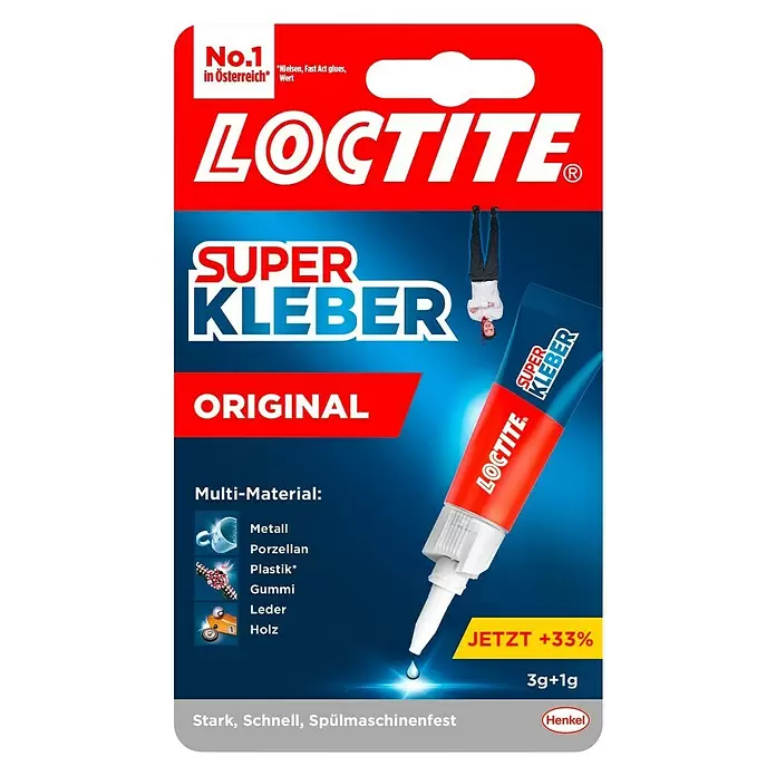 Loctite Sekundenkleber - 4 g, Tube, Flüssig - Diagonale Ansicht