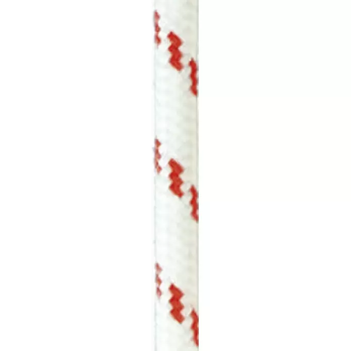 Seilflechter Cuerda de amarre a metros - Diámetro: 8 mm, Poliéster, Blanco/Rojo - Primer plano