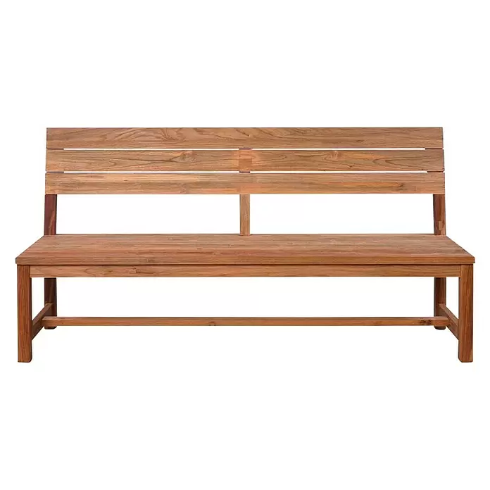Vrtna klupa sa naslonom - Natur, D x Š x V: 190 x 48 x 90 cm - Pogled sprijeda