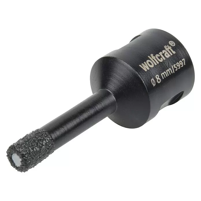 Wolfcraft Diamant-Lochsäge für Winkelschleifer - 8 mm, Schnitttiefe: 35 mm - Diagonale Ansicht
