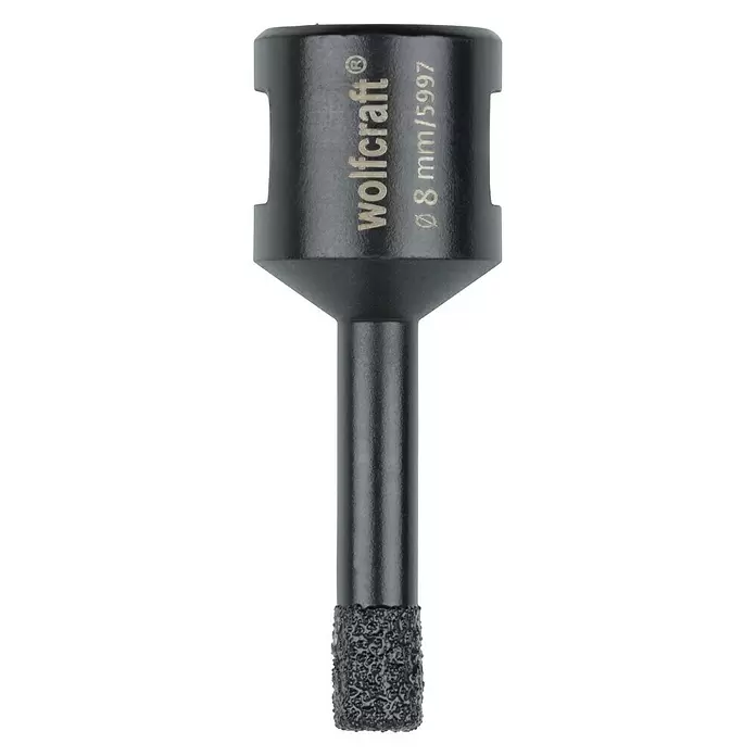 Wolfcraft Diamant-Lochsäge für Winkelschleifer - 8 mm, Schnitttiefe: 35 mm - Vorderansicht