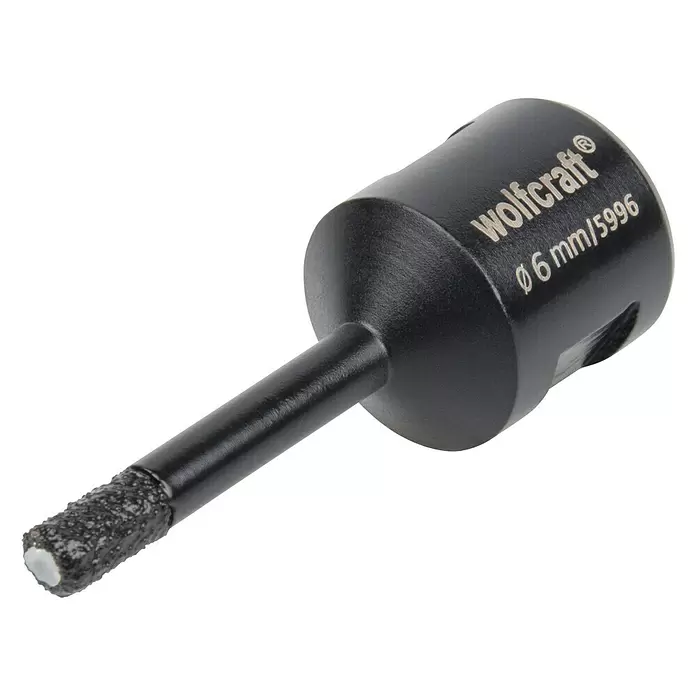 Wolfcraft Diamant-Lochsäge für Winkelschleifer - 6 mm, Schnitttiefe: 35 mm - Diagonale Ansicht