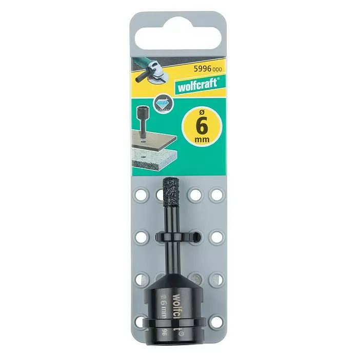 Wolfcraft Diamant-Lochsäge für Winkelschleifer - 6 mm, Schnitttiefe: 35 mm - Vorderansicht