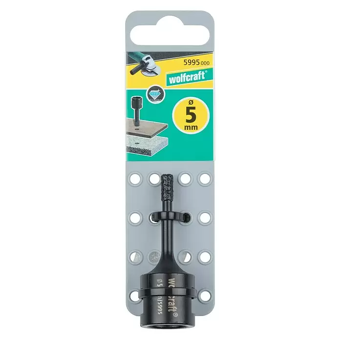 Wolfcraft Diamant-Lochsäge für Winkelschleifer - 5 mm, Schnitttiefe: 35 mm - Vorderansicht