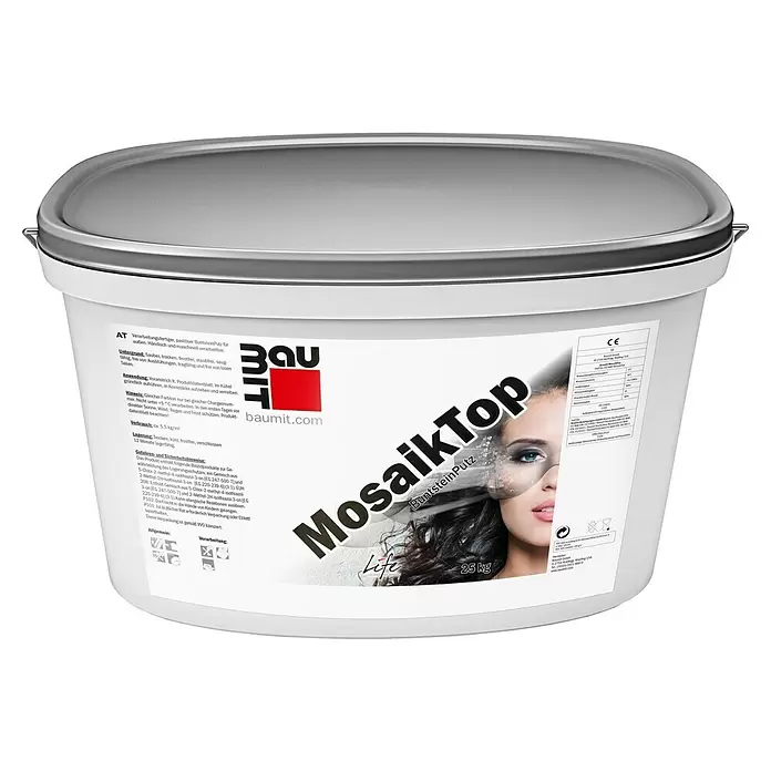 Baumit Buntsteinputz MosaikTop Essential Line - 25 kg, Körnung: 2 mm, Kope - Vorderansicht