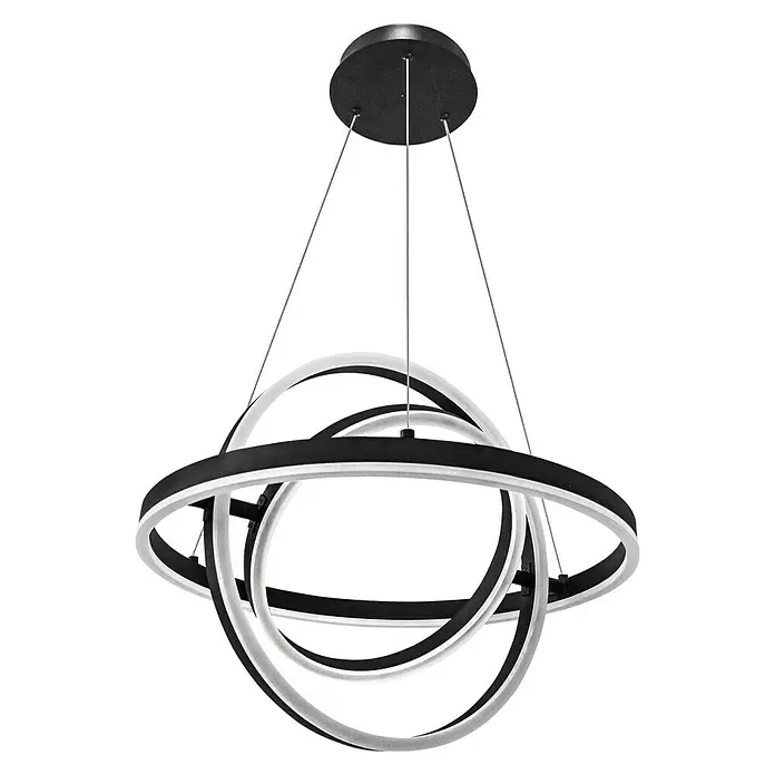 Lavida Ring LED-Pendelleuchte rund - Ø x H: 50 x 120 cm - Vorderansicht