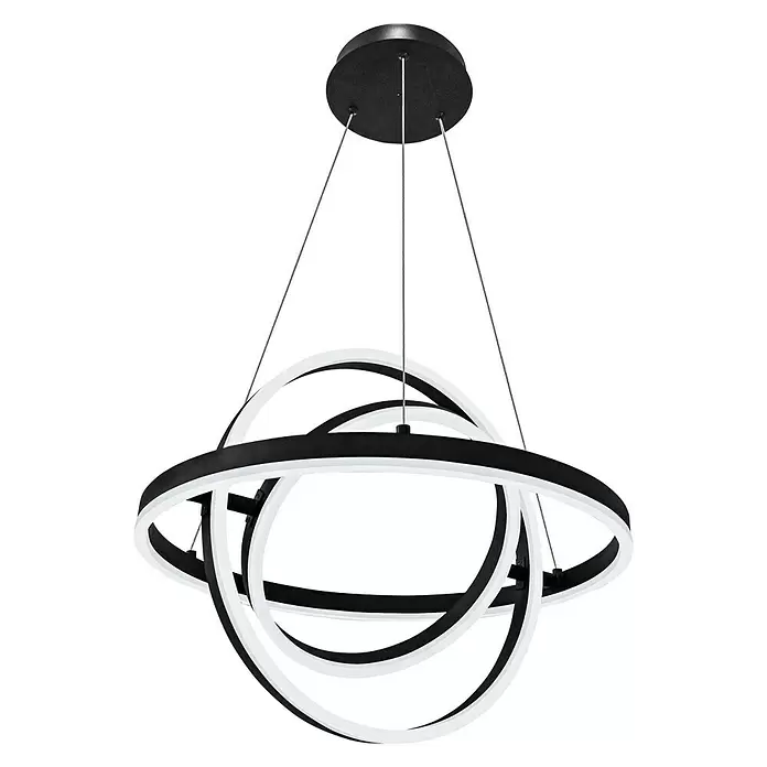 Lavida Ring LED-Pendelleuchte rund Ring - Ø x H: 50 x 120 cm - Vorderansicht