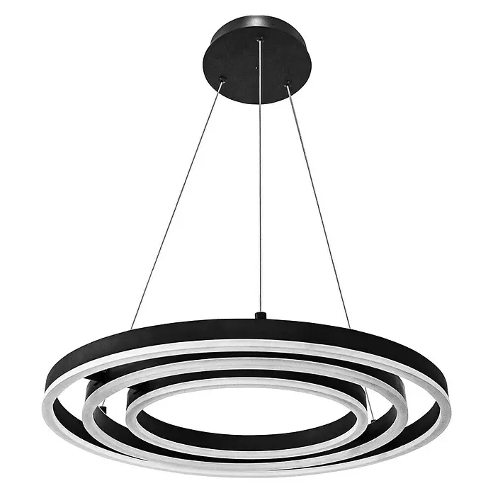 Lavida Ring LED-Pendelleuchte rund Ring - Ø x H: 50 x 120 cm - Vorderansicht